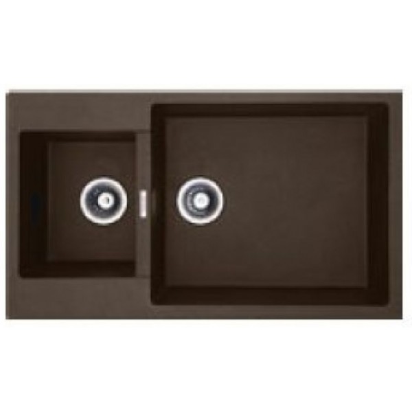 Гранітна мийка Fabiano Quadro 86x50х15 Espresso