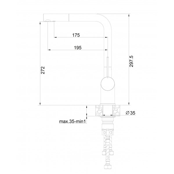 Кухонний змішувач Fabiano FKM 31.12 SS Cream