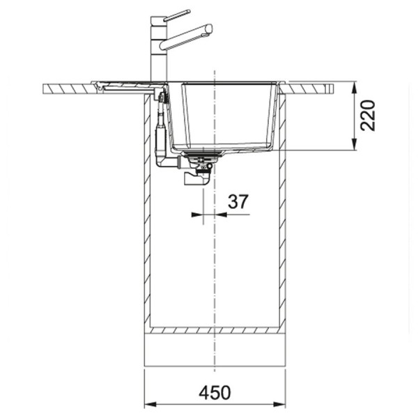 Гранітна мийка Franke URBAN UBG 611-62 онікс