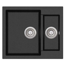 Гранітна мийка AQUASanita TESA SQT150W чорний металік 601