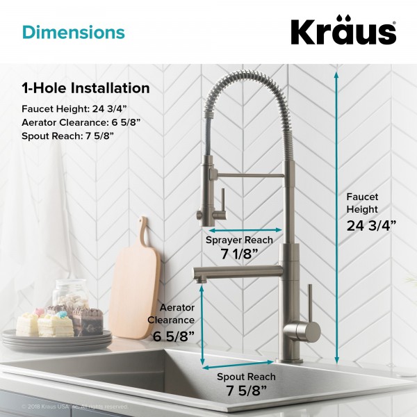 Кухонний змішувач Kraus KPF-1603SFS