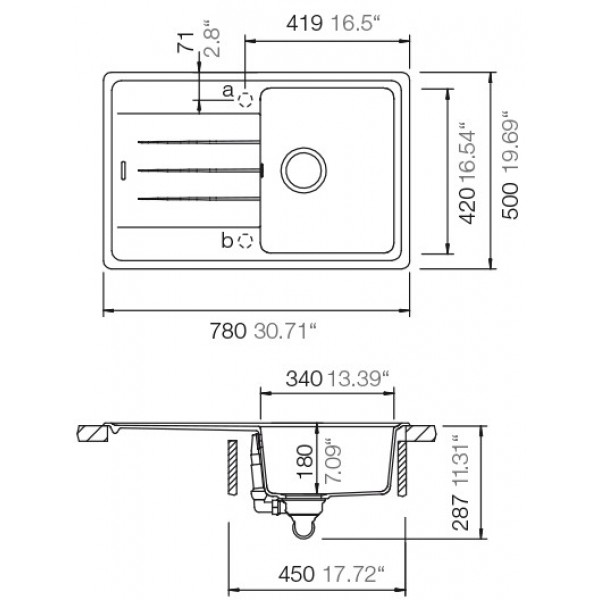 Гранітна мийка Schock ELEMENT D100 S Croma
