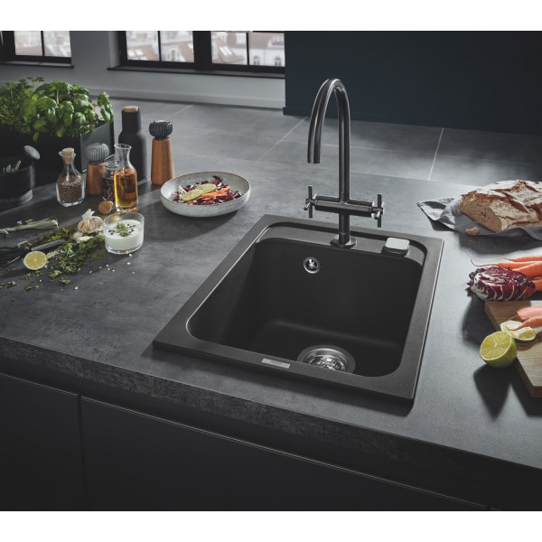 Гранітна мийка Grohe 400х500 Granite Grey