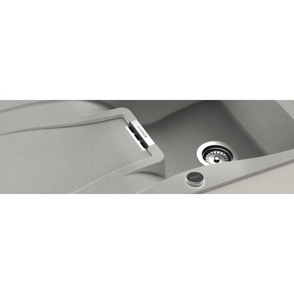 Гранітна мийка Schock Waterfall D100 Silverstone