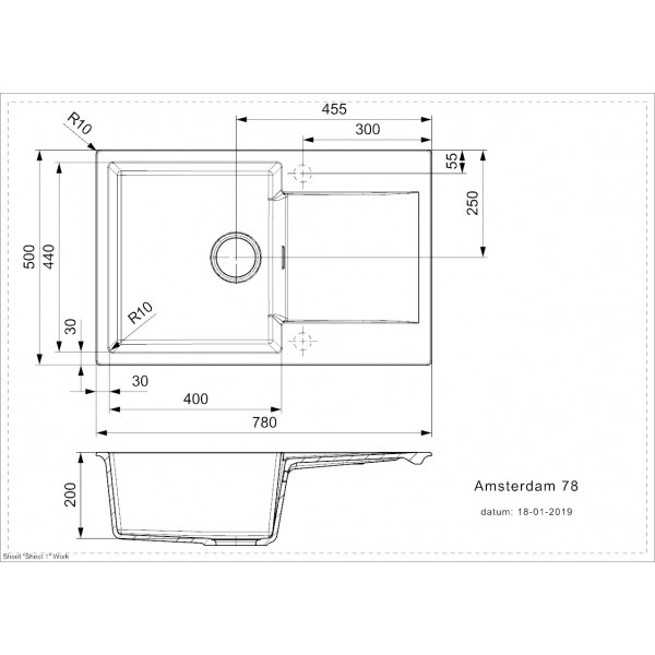 Гранітна мийка REGINOX AMSTERDAM 78 Black silvery-14