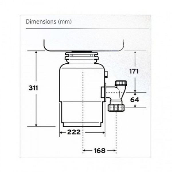 Подрібнювач харчових відходів In-Sink-Erator EVOLUTION 150