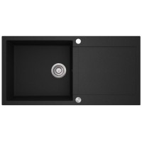 Гранітна мийка AQUASanita TESA SQT103 чорний металлик