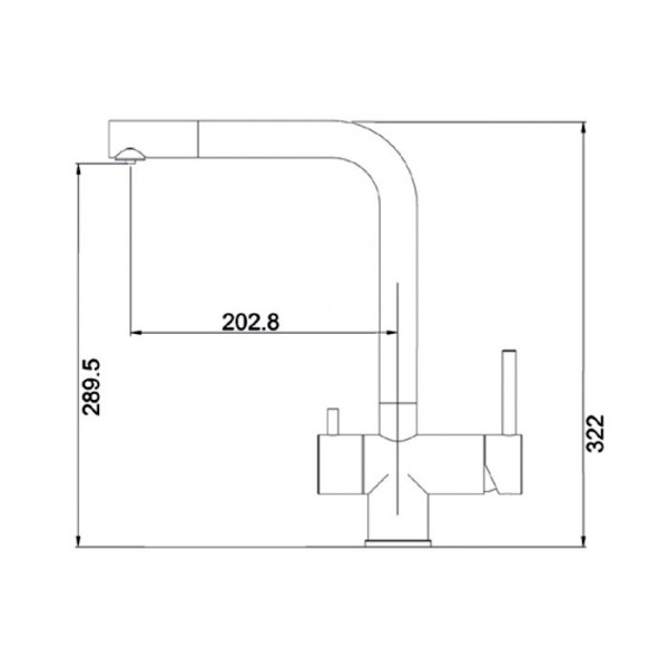 Кухонний змішувач Fabiano FKM 317 Beton