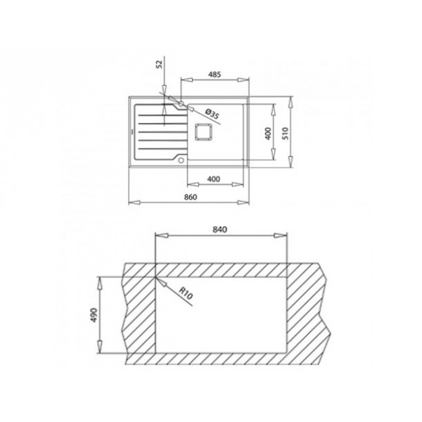 Кухонна мийка Teka Diamond 1B 1D 86 чорна