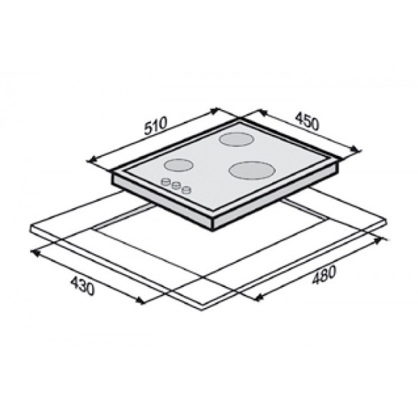 Варильна поверхня Fabiano FHG 4530 VGH  Black Glass