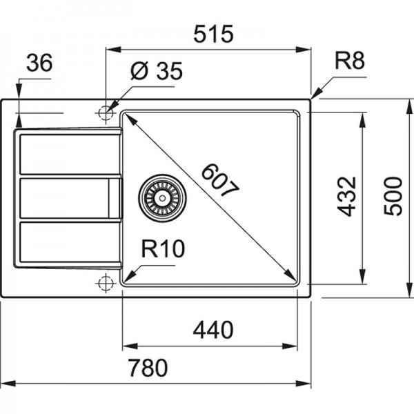 Кухонна мийка Franke S2D 611-78 XL чорний