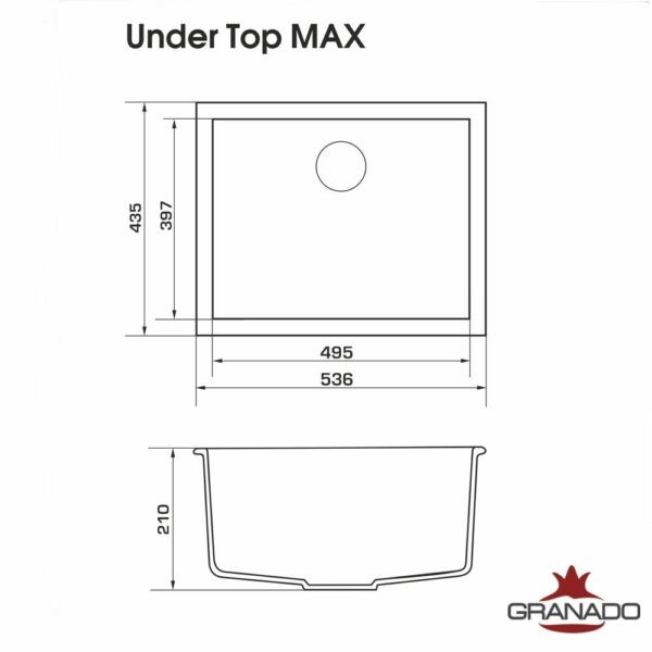Кухонна мийка GRANADO Under top Max Ivory