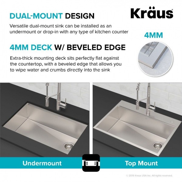 Кухонна мийка Kraus KORE ™ KWT310-30