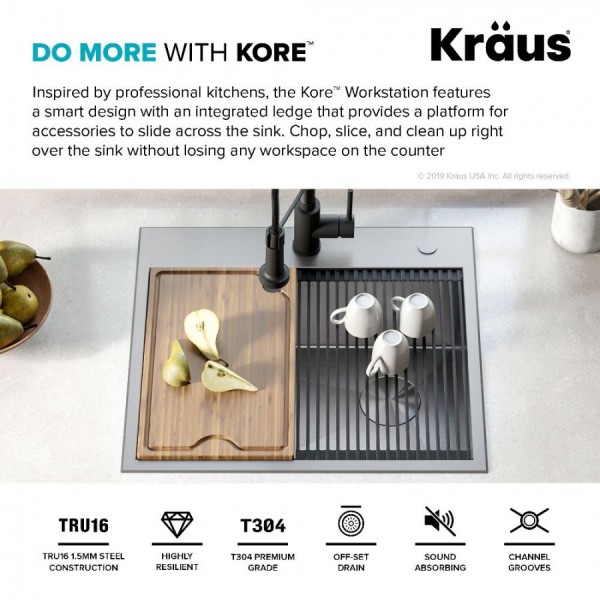 Кухонна мийка Kraus KORE ™ KWT311-25
