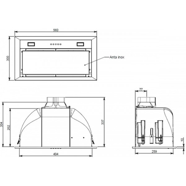 Витяжка Falmec Built-In Max 50 IX