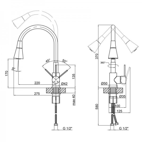 Кухонний змішувач Q-tap Spring CRW 007F-1