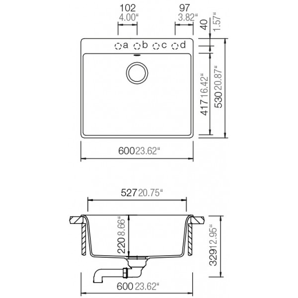 Гранітна мийка Schock GEMO N-100 Superwhite