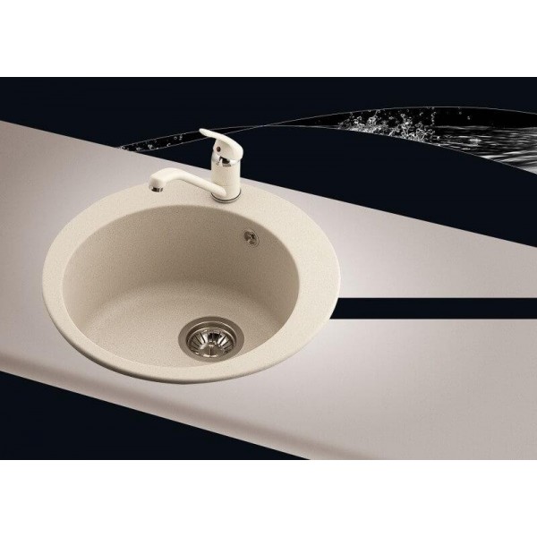 Гранітна мийка AQUASanita Clarus SR100 бежевий