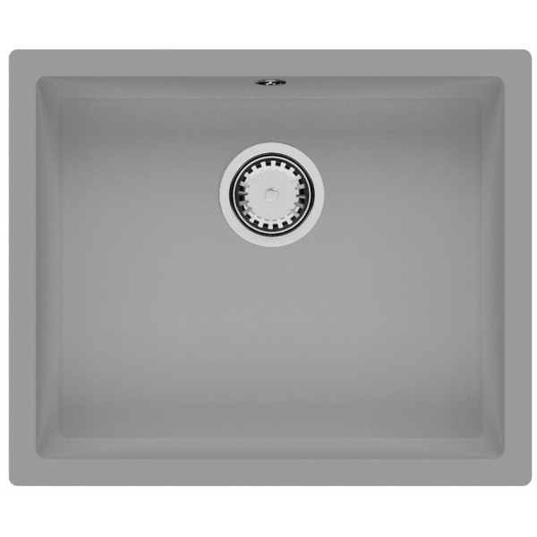 Гранітна мийка Fabiano Quadro 55x46 Grey Metallic