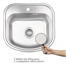 Кухонна мийка Lidz 4749 мікродекор
