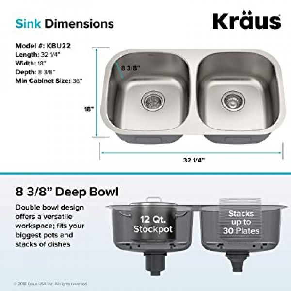 Кухонна мийка Kraus KBU-22 матова