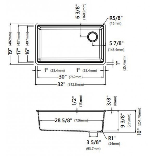 Кухонна мийка Kraus KGUW2-33MBL-2