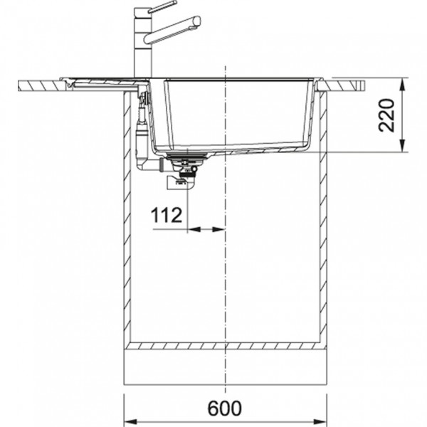 Гранітна мийка Franke URBAN UBG 611-78 XL чорний мат
