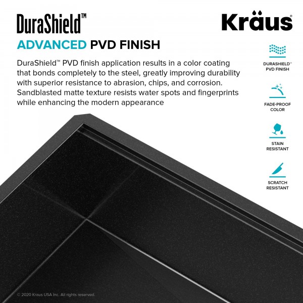Кухонна мийка Kraus KWF410-33PGM