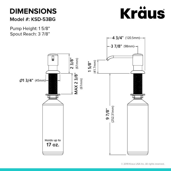 Дозатор Kraus KSD-53SFABC