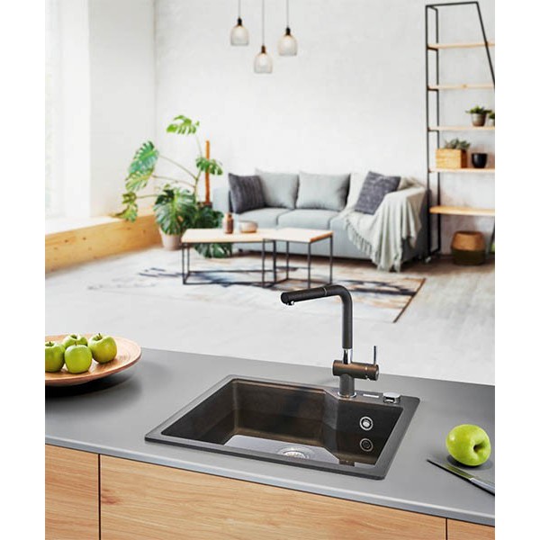 Гранітна мийка Franke URBAN UBG 610-56 черный мат