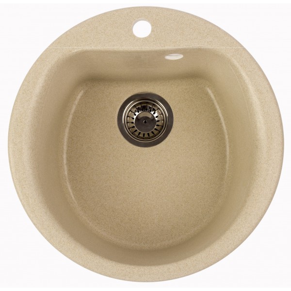 Кухонна мийка Granitika Round Bevel беж