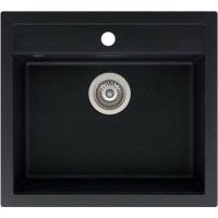 Гранітна мийка AQUASanita QUADRO SQQ100 чорний металік