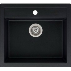 Гранітна мийка AQUASanita QUADRO SQQ100 чорний металік