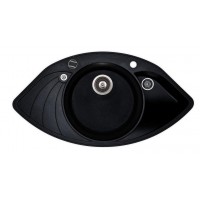 Гранітна мийка AQUASanita PAPILLON SCP151 чорний металік