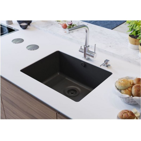 Гранітна мийка AQUASanita ARCA SQA102 графіт