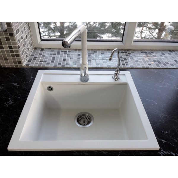 Гранітна мийка AQUASanita QUADRO SQQ100 алба