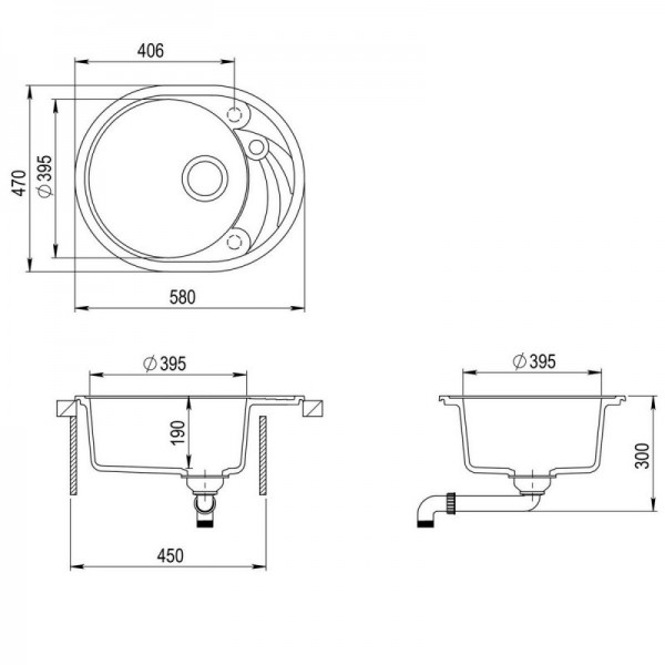 Гранітна мийка AQUASanita CLARUS SR 102 графіт