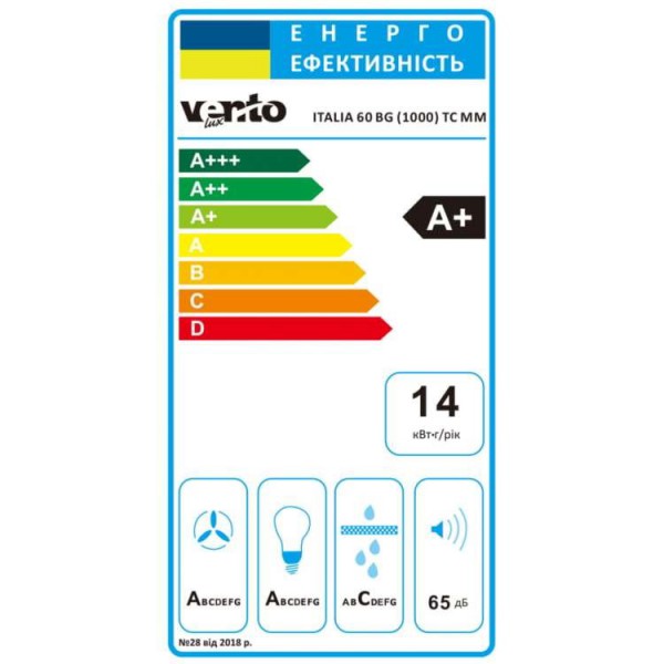 Витяжка Ventolux ITALIA 60 BG (1000) TC MM