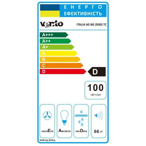 Витяжка Ventolux ITALIA 60 BG (900) TC